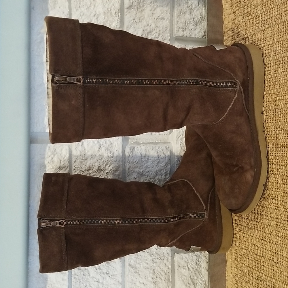 UGG Australia Cargo III 3 Tall Boots Brown Buckle Side Zipper size 7 Style #5132 - Picture 7 of 13